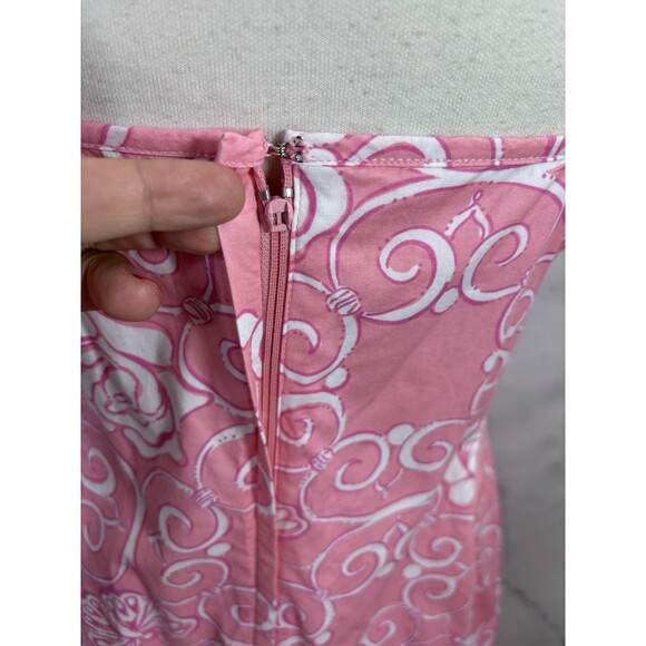 Vintage 90s Lilly Pulitzer Dress Butterfly Roses 1990’s 8 M Pink Pleated Barbie - Picture 10 of 16